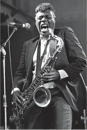  ?? Big Jay McNeely FRANS SCHELLEKEN­S ?? Saxophonis­t b April 29, 1927 d September, 2018 Big Jay McNeely in Amsterdam in 1988. He continued performing into his 90s.