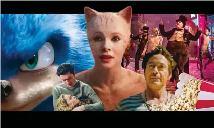  ??  ?? Trailer trash... (from left) Sonic the Hedgehog; Last Christmas; Cats; Doolittle. Composite: Paramount/Sega; Universal; Black Entertainm­ent