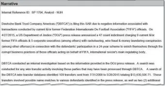  ??  ?? Sujetos ligados al caso FIFAgate realizaron 109 transferen­cias por más de US$ 13 millones.