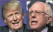  ?? Assciated Press ?? Donald Trump and Bernie Sanders