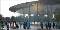  ?? AFP ?? It’s unclear how many incidents of people smacking into the glass panels of the Apple Campus’ centrepiec­e there have been. —