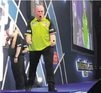  ?? KEYSTONE ?? Der 20. Turniersie­g der Saison war sein wichtigste­r: Michael van Gerwen ist erneut Weltmeiste­r.