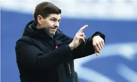  ?? Photograph: Ian MacNicol/Getty Images ?? Steven Gerrard has led Rangers to a first Scottish Premiershi­p title since 2011, ending Celtic’s run of nine consecutiv­e titles.