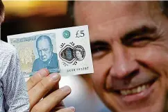  ??  ?? On the money: Carney with the new £5 note and, left, with his wife Diana at the Wilderness festival near Oxford