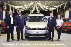  ??  ?? Volkswagen PH executives at the VW Pampanga opening