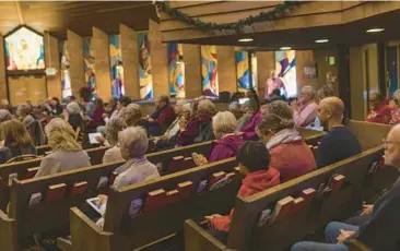  ?? JOANNA KULESZA/THE NEW YORK TIMES ?? Although a clear majority of Protestant churches will meet in some form this Christmas Day, more of them this year, such as King of Glory Lutheran Church in Arvada, Colo., are making the decision to opt out.