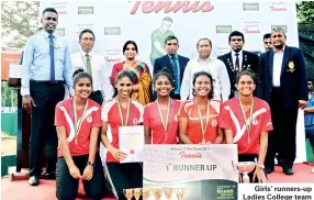  ??  ?? Girls’ runners-up Ladies College team