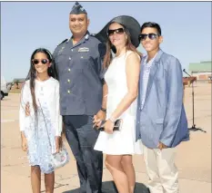  ?? PICTURE: SUPPLIED ?? COLONEL Donovan Chetty, his wife, Joelaine, and children, Jordan Shemariah and Callum Cole, at the change of command parade.