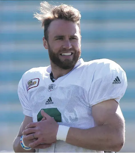  ?? MICHELLE BERG ?? The Roughrider­s’ wide receiver Rob Bagg is a much-respected mainstay in the locker-room and on the field thanks to his hard work.