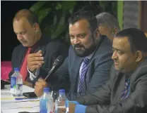  ?? Photo: Shratika Naidu ?? The Parliament Standing Committee on Justice, Law and Human Rights chairman Alvick Maharaj during the first Electoral Bills consultati­on in Labasa on Tuesday, April 6, 2021.