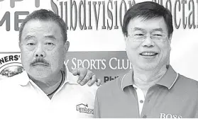  ?? / FILE ?? ■ MAGSUON: Ang magsuong Wellington (wala) ug Peter Lim.