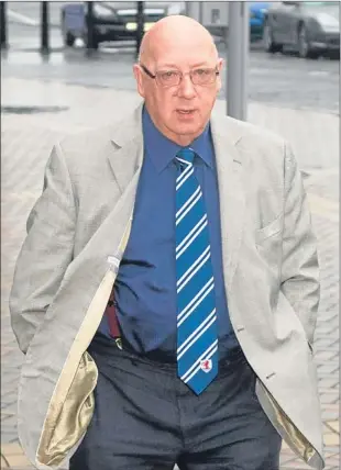  ??  ?? Turnbull Hutton of Raith Rovers was one of the chairmen who attended yesterday’s meeting at Hampden.