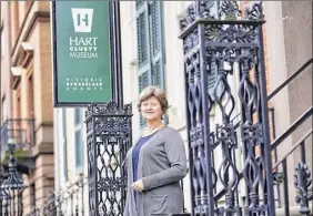  ?? Paul Buckowski / Times Union ?? Karin Krasevac-lenz, executive director of Hart Cluett Museum, stands outside the museum in Troy. She has announced she’ll retire Jan. 29.