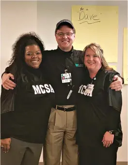  ?? Submitted photo ?? From left to right: MCSA HR Director LaKeitha Davis, CEO Scott Street and Director of Therapy and Community Cares Champion Amber Steele introduced the ‘My Hospital’ initiative at a team forum.