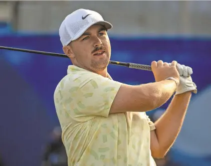  ?? STEPHEN LEW/USA TODAY SPORTS ?? Little Silver native Chris Gotterup hits from the first tee during the third round of the Zurich Classic of New Orleans on April 27.