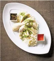  ??  ?? Hainanese Chicken Rice.