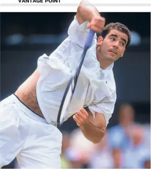  ?? GETTY IMAGES ?? Serving well: We talk about Roger Federer and Rod Laver and the Pete Sampras (in pic) serve, and you can see they have unbelievab­ly good rhythm. They could also be said to have unbelievab­ly good kinetic chain sequencing.