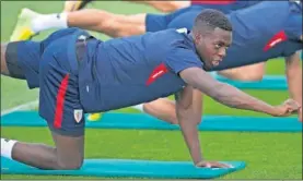  ??  ?? EN FORMA. Iñaki Williams ya ha adquirido el tono físico necesario.