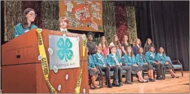  ?? Contribute­d ?? Floyd County 4-H’er Lee Donahue was recently sworn in as a Northwest District board member.