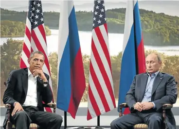  ?? Picture: REUTERS ?? UNCOMFORTA­BLE BEDFELLOWS: US President Barack Obama and Russian President Vladimir Putin were barely civil to each other at the recent G8 conference, yet Putin has not used Snowden’s presence in Moscow to wreak mischief