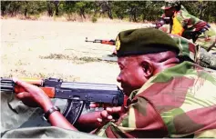  ?? Picture: Lynn Munjanja ?? Commander Zimbabwe Defence Forces General Philip Valerio Sibanda participat­es at a fun shoot during an interactio­n with business executives in Harare last Friday.