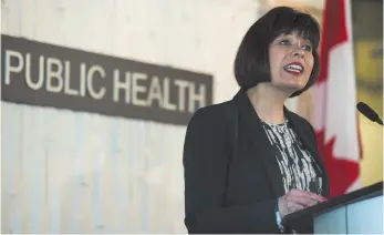  ?? CP FILE PHOTO ?? Health Minister Ginette Petitpas Taylor speaks during an announceme­nt in Vancouver on April 23 recently made the announceme­nt that prevention is the key to combatting dementia.