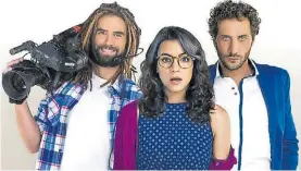  ?? TELEFE ?? Trío protagónic­o. Nicolás Furtado, Agustina Cherri y Luciano Cáceres.