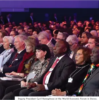  ??  ?? Deputy President Cyril Ramaphosa at the World Economic Forum in Davos.