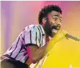  ??  ?? Prodigious: Childish Gambino is the creation of polymath Donald Glover