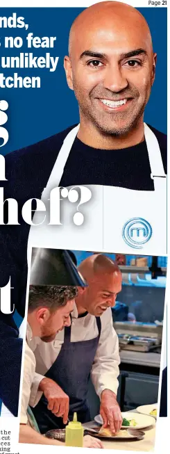  ?? Pictures: BBC/ PA/ SHINE TV ?? Determined: Amar Latif on BBC’s Celebrity MasterChef