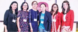  ??  ?? WOMEN LEADERS IN STEM — (From left) Aileen Judan-Jiao, president and country general manager of IBM; Ambe Tierro, senior managing director, Global Artificial Intelligen­ce of Accenture Technologi­es; Ma. Cristina 'Beng' Coronel, president and CEO of Pointwest Technologi­es; Michie Ang, founding director of Women Who Code Manila; Linartes Viloria, national project coordinato­r of the Internatio­nal Labour Organizati­on's Women in STEM Workforce Readiness and Developmen­t Programme; and Cathy Yang, news anchor and event host.