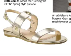  ??  ?? Women’s neve flat sandals in gold, $34.99$49 at landsend.com.