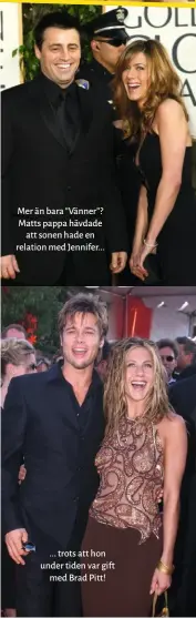  ??  ?? ... trots att hon under tiden var gift med Brad Pitt!