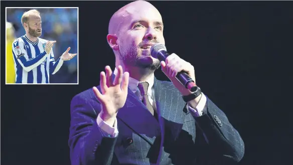  ?? ?? MAIN PIC: The acerbic wit of Tom Allen ensured the audience was the real winner on the Big Fat Quiz of Sport. Pic: Getty INSET: The name’s Bannan, Barry Bannan. Pic: Steve Ellis