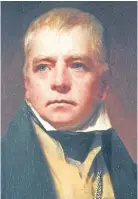  ??  ?? An oil painting of Sir Walter Scott from 1822 by Sir Henry Raeburn