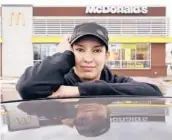  ?? CHARLES REX ARBOGAST/AP ?? Adriana Alvarez, a 29-year-old McDonald’s employee, learned more about her rights as a worker after getting involved with the Fight for $15 labor group.