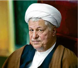  ?? Raheb Homavandi - 8.mar.2011/Reuters ?? O presidente iraniano Akbar Rafsanjani, em um evento da cúpula do regime em 2011