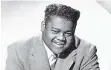  ?? FOTO: DPA ?? Fats Domino am 1. Januar 1956. Der Bluessänge­r ist gestorben.