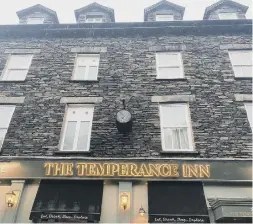  ?? ?? The Temperance Inn, Ambleside, is just a 10-minute walk from the jetties of Windermere.