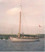  ??  ?? Tiki was a 36ft gaff cutter