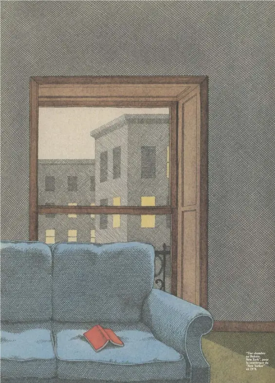  ??  ?? “Une chambre au Dakota,
New York”, pour la couverture du “New Yorker” en 1978.