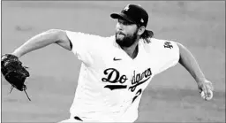  ?? MARCIO JOSE SANCHEZ/AP ?? Dodgers pitcher Clayton Kershaw throws to a Diamondbac­ks batter Thursday.