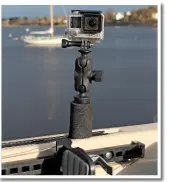  ??  ?? Offering video and still images, the popular GoPro camera is particular­ly kayak friendly