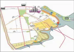  ??  ?? ZONA EN LA MIRA . El mapa con el diseño de las torres planeadas.