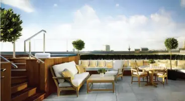  ??  ?? 著名的 Penthouse Suite讓你飽覽泰­晤士河美景。
