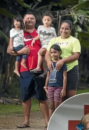  ??  ?? Lanuola and Jordan von Heiderbran­dt, above, repeatedly tried to get their son Peter, below, admitted to hospital but were turned away. He leaves behind, from left to right, siblings Culalei, 2, Lloyd, 4, and Tyheivven, 6. Right: Karen Page from the Samoan Red Cross.