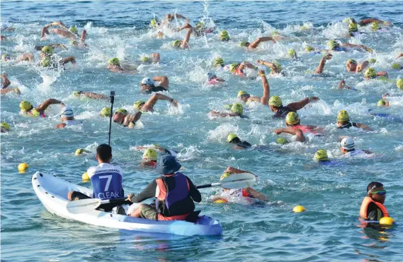  ??  ?? MOVED NEXT YEAR. Cebu will miss one of the biggest sporting events this year, the Regent Aguila Ironman 70.3 Philippine­s, as organizers have moved the crowd-drawer event to Aug. 1, 2021 due to the Covid-19 pandemic.