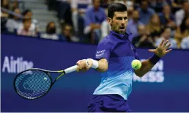  ??  ?? Novak Djokovic is two wins from the first calendar-year grand slam in men’s tennis since 1969, along with a men’s-record 21st major championsh­ip overall. Photograph: Jason Szenes/ EPA