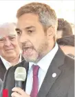  ??  ?? Mario Abdo Benítez, presidente de la República, recibió ayer el “apoyo” de productore­s de caña de azúcar.