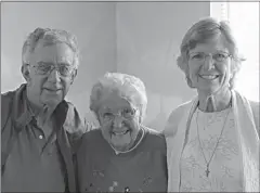 ??  ?? Al and Judy Lowery with Judy’s Aunt, Ann Turner in summer of 2016.